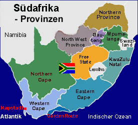 anklicken: S&uumLdafrika-Karte